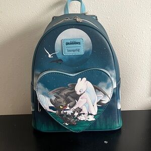 NWT Loungefly How to train a Dragon Heart Backpack